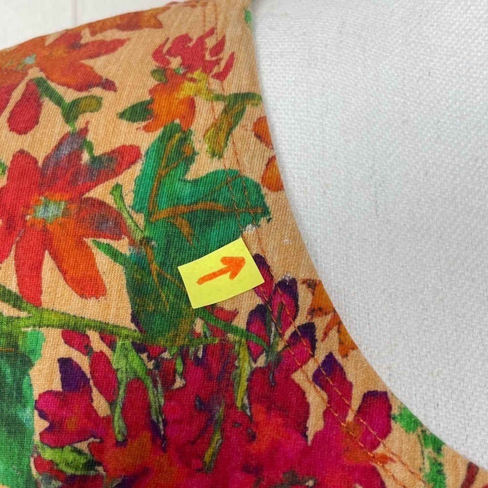 Peruvian Connection Tropico Dress Floral Print Pima Cotton M - Picture 10 of 10